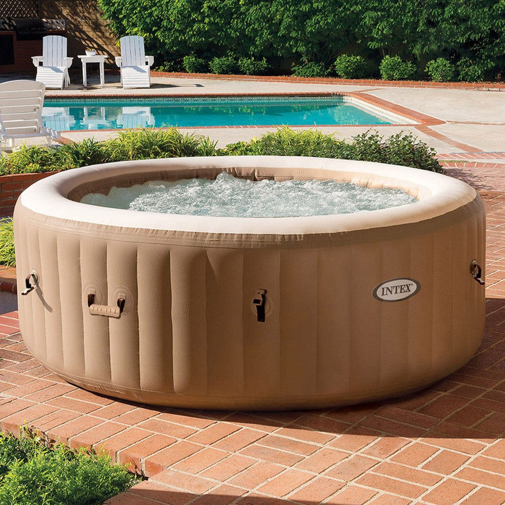Piscine SPA hydromassante 4 places beige Ø196xH71 cm "Pure Spa Bubble Massage" INTEX28426 
