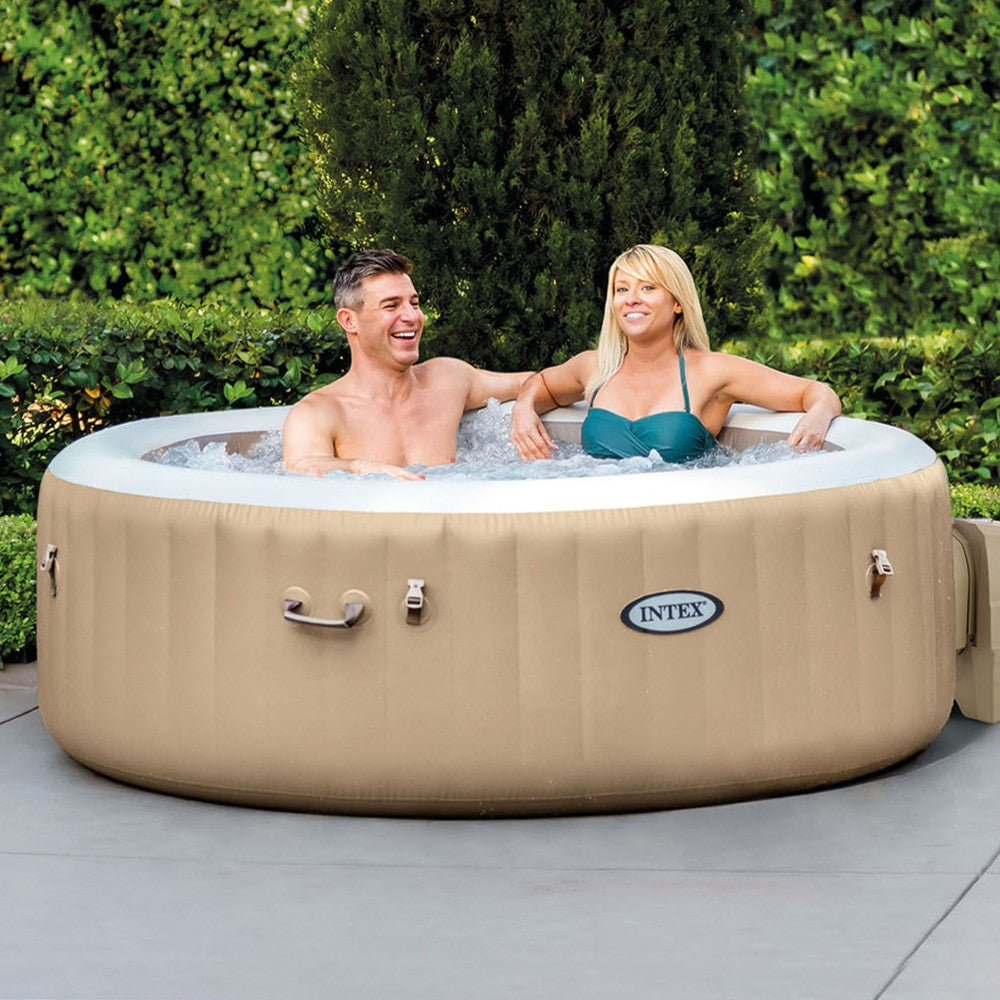 Piscine SPA hydromassante 4 places beige Ø196xH71 cm "Pure Spa Bubble Massage" INTEX28426 