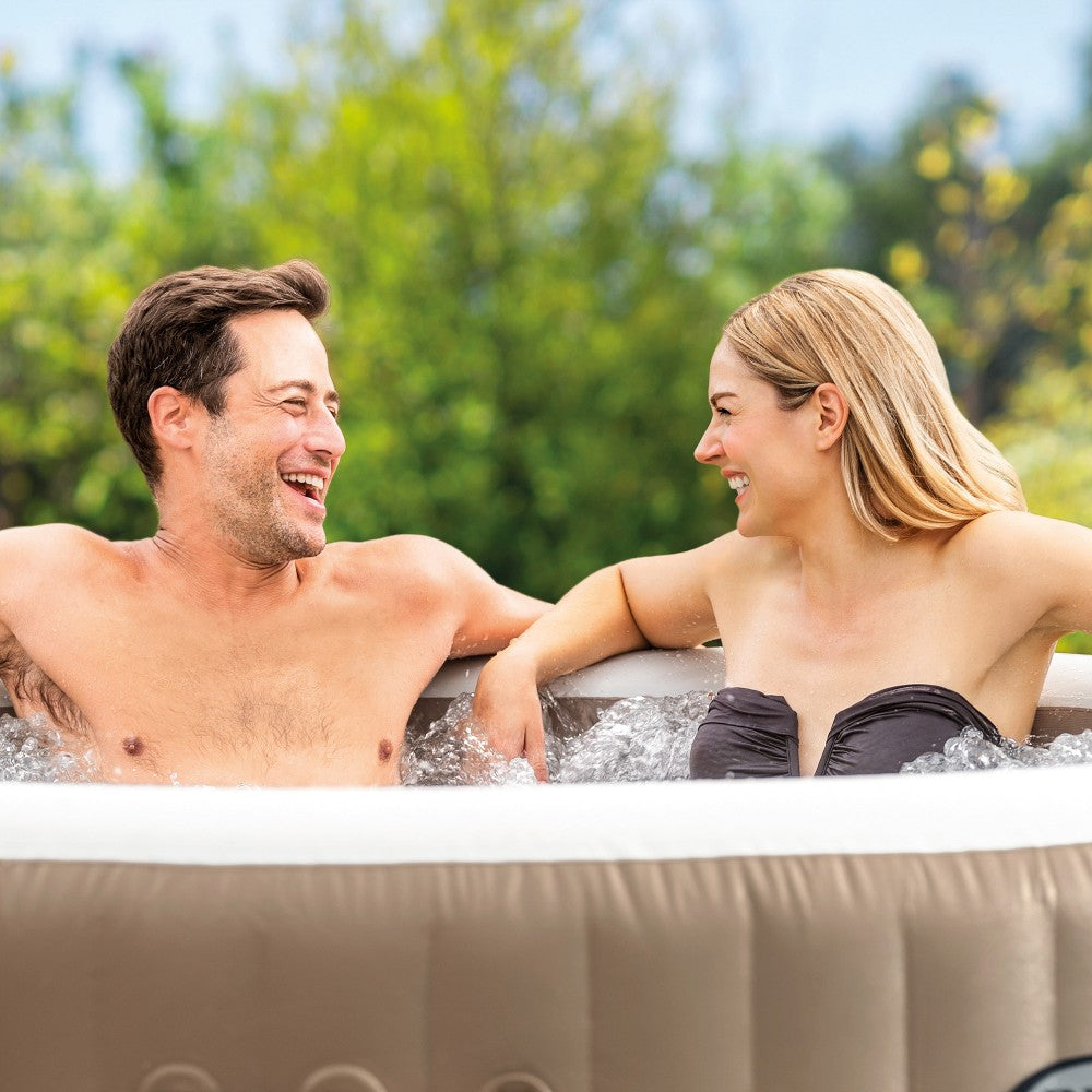Piscine SPA hydromassante 4 places beige Ø196xH71 cm "Pure Spa Bubble Massage" INTEX28426 