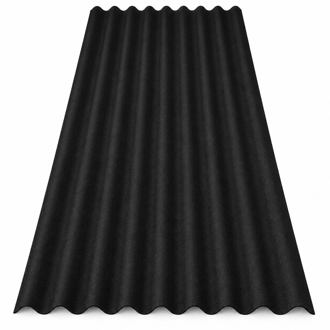 Lastra ondulata 200x85,5 cm impermeabile rinforzata in fibra bitumata per coperture e tettoie