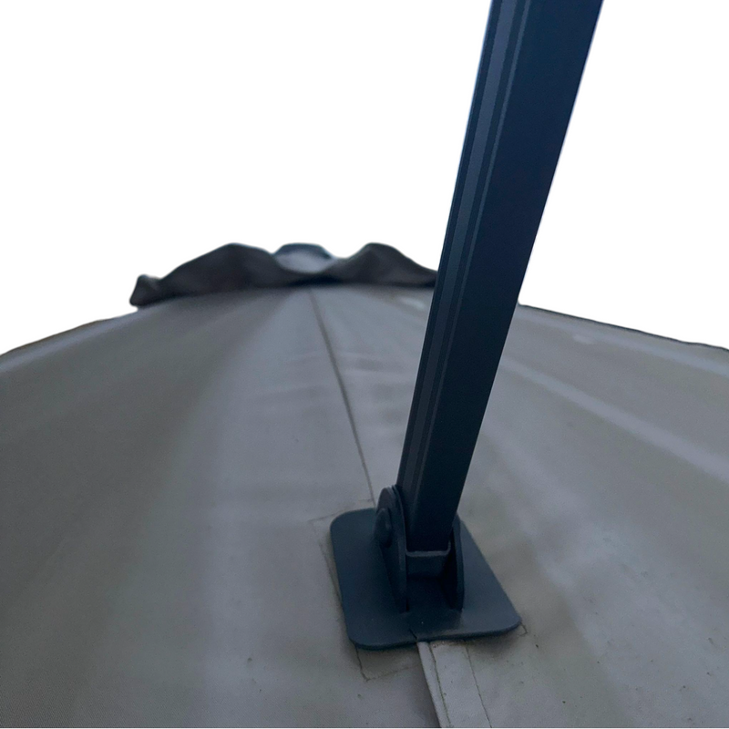<transcy>Parasol à bras latéral inclinable 350 cm avec structure en aluminium - Premium Beige</transcy>