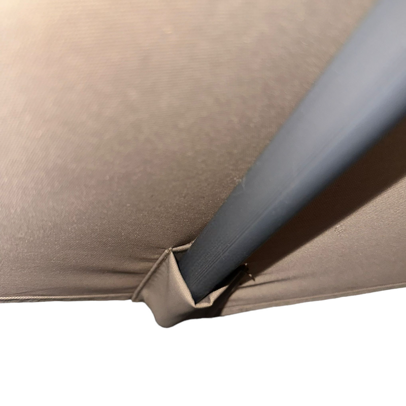 <transcy>Parasol à bras latéral inclinable 350 cm avec structure en aluminium - Premium Beige</transcy>