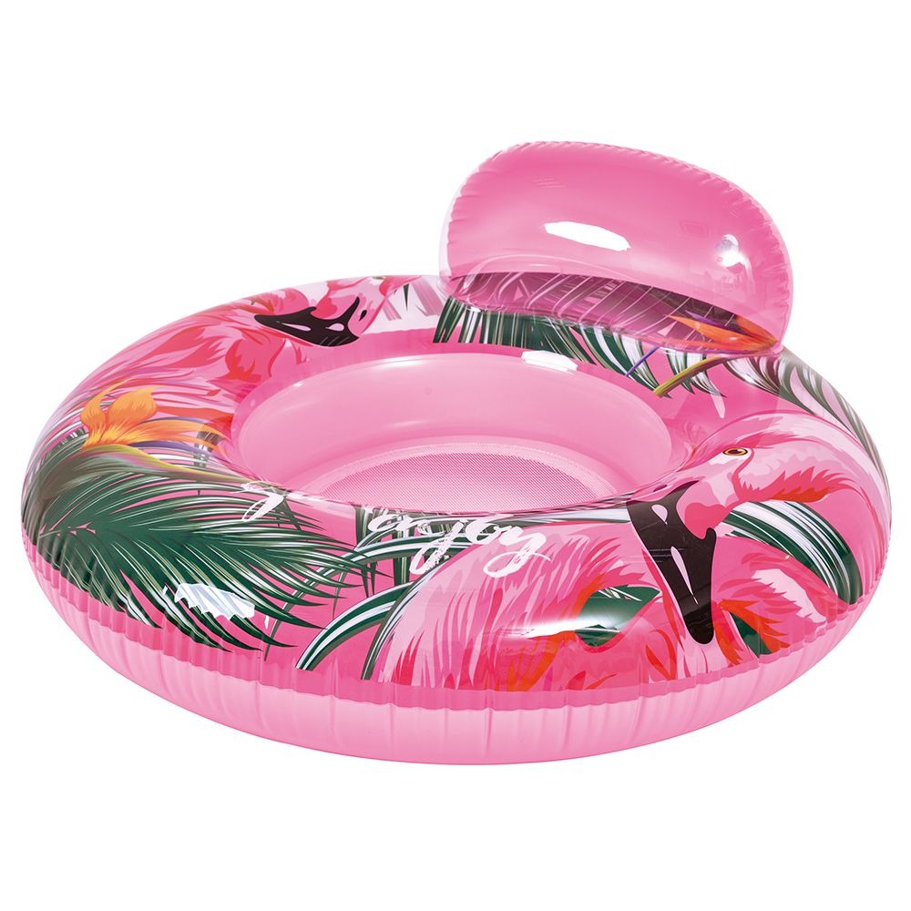 Donut gonflable 106 cm avec décoration Jungle tropicale