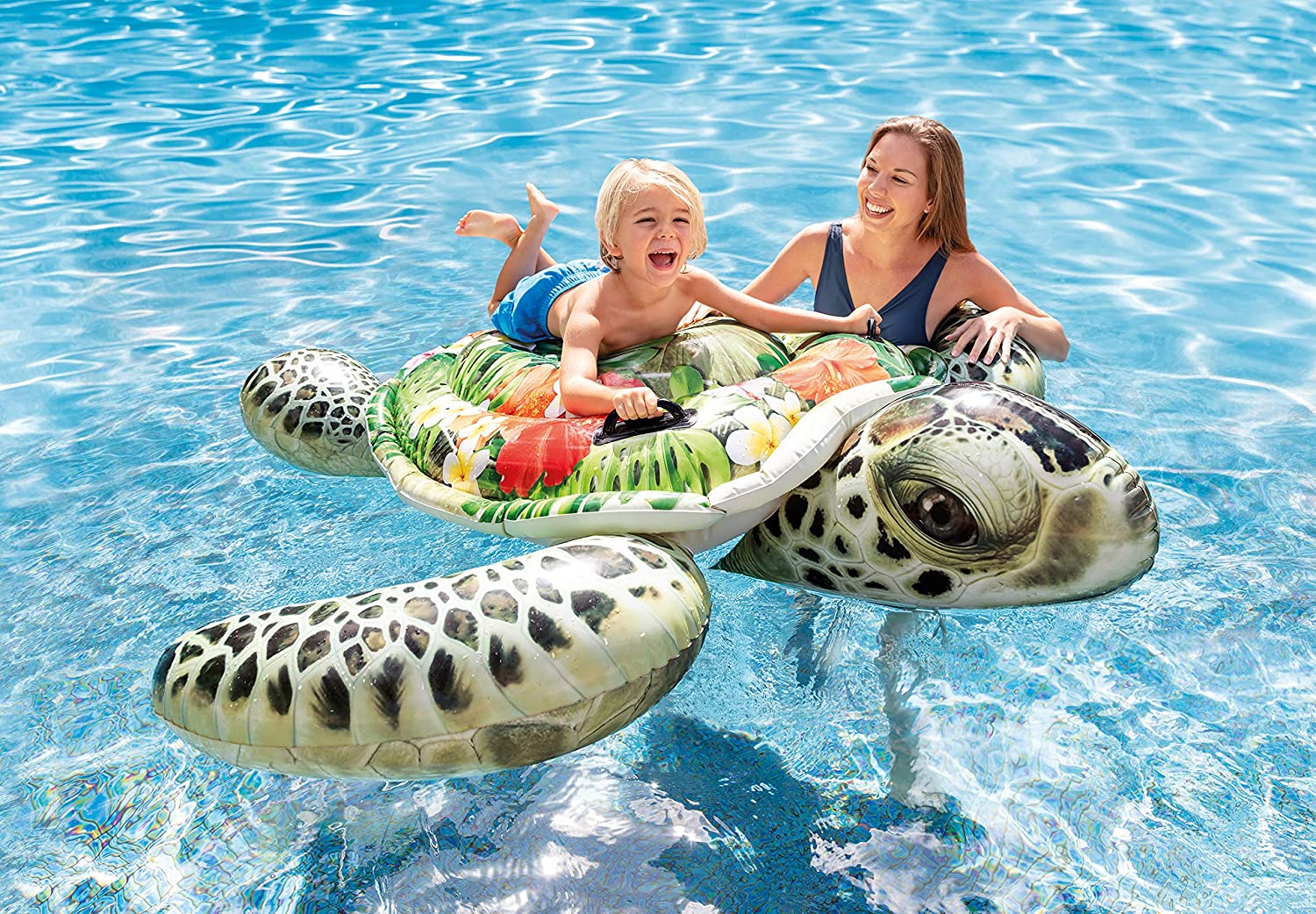 Piscine gonflable en forme de tortue de mer 190x170 cm - Intex Real Turtle 57555