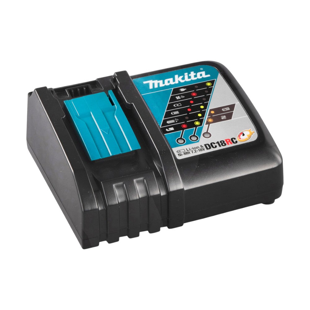 Perceuse visseuse professionnelle à percussion 2 vitesses 18V 3Ah avec 3 batteries et mallette MAKPAC DHP482RF3J 