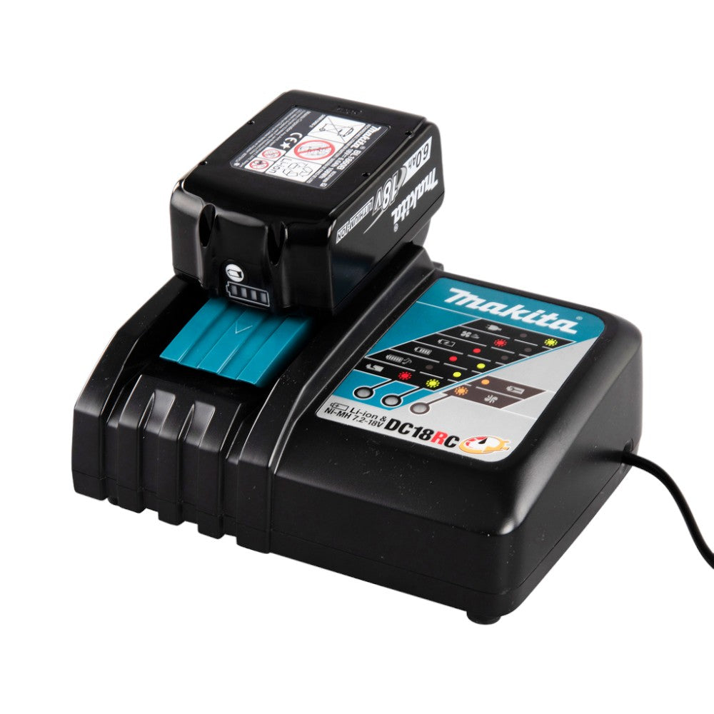 Perceuse visseuse professionnelle à percussion 2 vitesses 18V 3Ah avec 3 batteries et mallette MAKPAC DHP482RF3J 