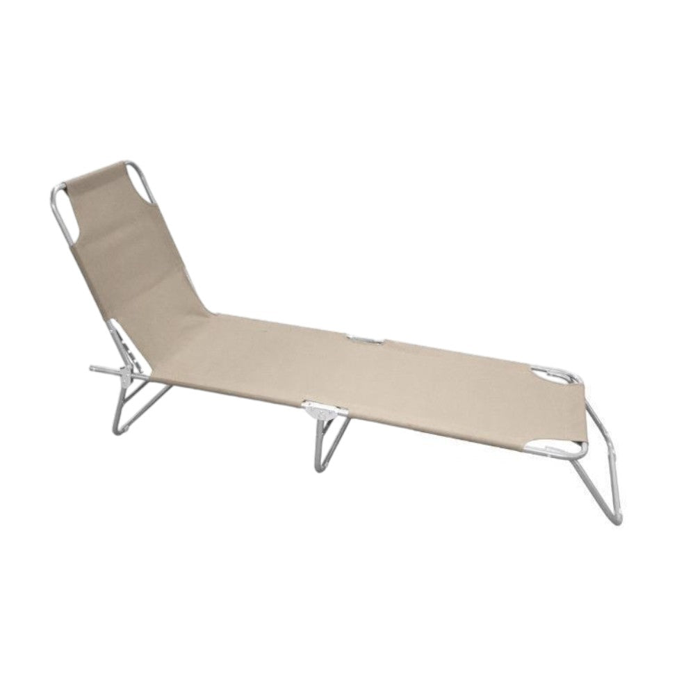 Chaises longues de plage pliantes pour l'extérieur et la mer, structure en fer et tissu oxford