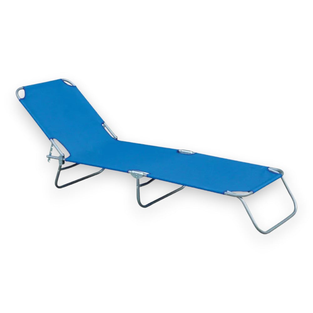 Chaises longues de plage pliantes pour l'extérieur et la mer, structure en fer et tissu oxford