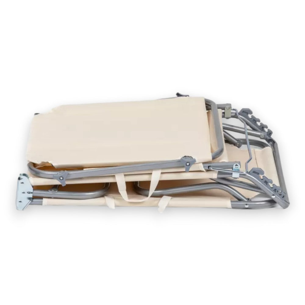 Chaises longues pliantes de mer et de plage d'extérieur avec parasol réglable avec structure en acier et tissu oxford