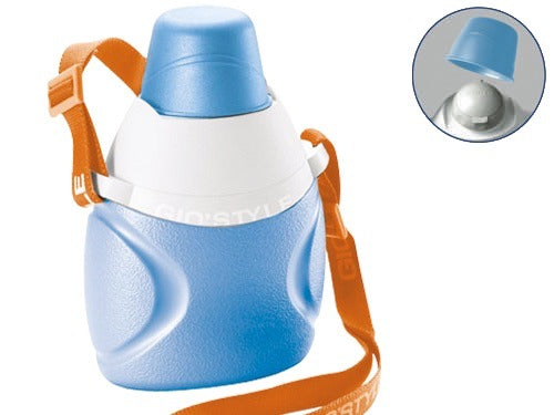 Bouteille d'eau portable GIOSTYLE avec bandoulière et bouchon en verre