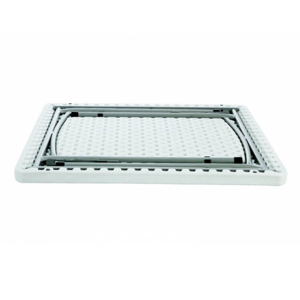 Table carrée pliante 90x90x74h cm avec structure en acier et plateau carré en ABS