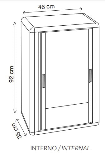 Meuble cabine chaudière universel en résine plastique avec volet Himalaya