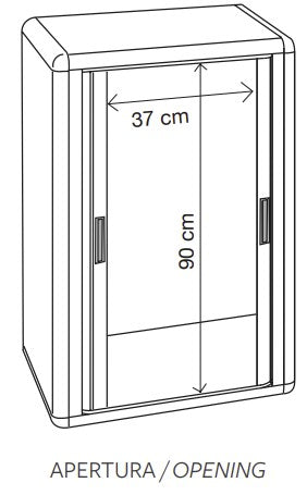 Meuble cabine chaudière universel en résine plastique avec volet Himalaya