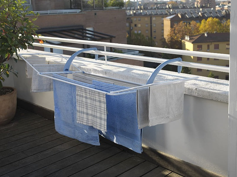 Corde à linge de balcon Gimi Brezza 200 et radiateur de 18 mètres