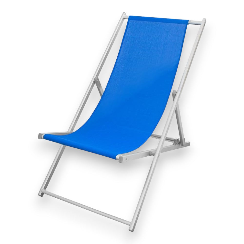 Chaise longue de plage pliante avec structure en aluminium et assise Summer en textilène