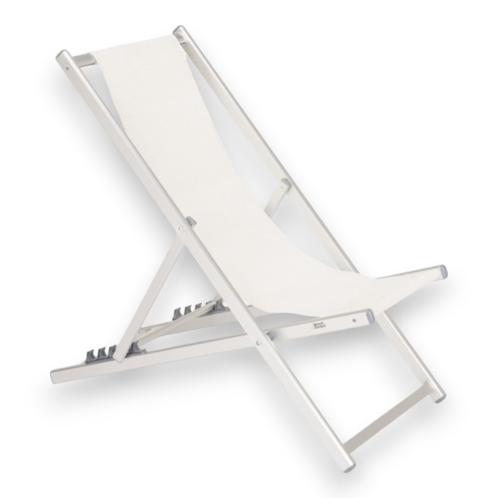 Chaise longue de plage pliante avec structure en aluminium et assise Summer en textilène