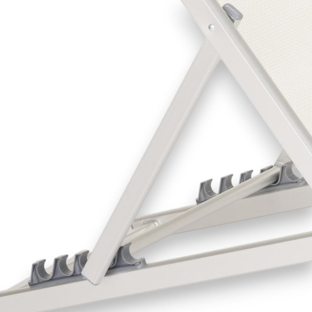 Chaise longue de plage pliante avec structure en aluminium et assise Summer en textilène