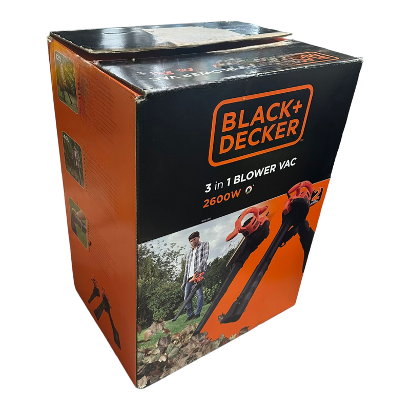 Aspiratore Soffiatore Trituratore elettrico per foglie con sacco Black + Decker BEBLV 2600W