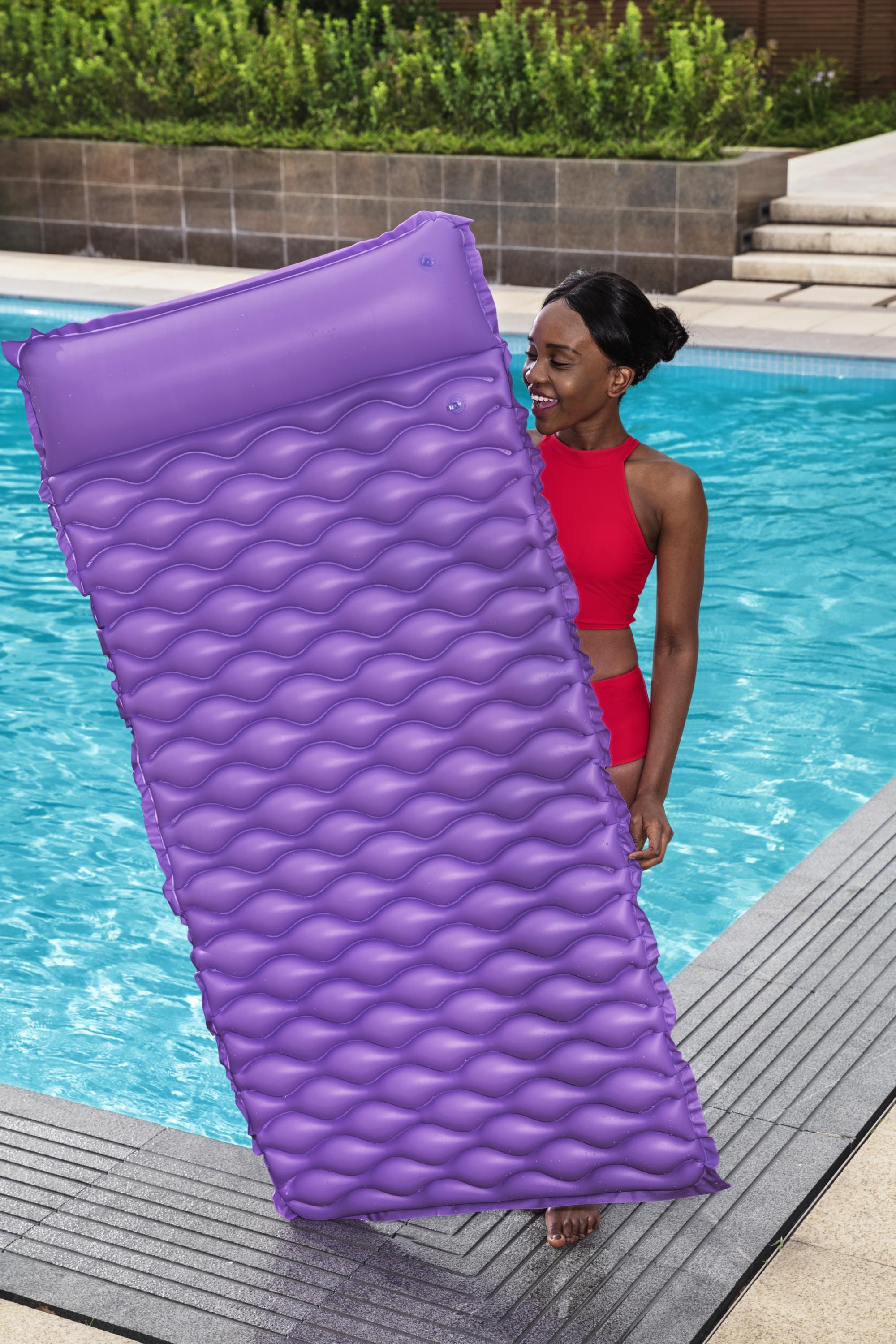 Bestway 44020 matelas gonflable enroulable peu encombrant pour piscine mer camping 