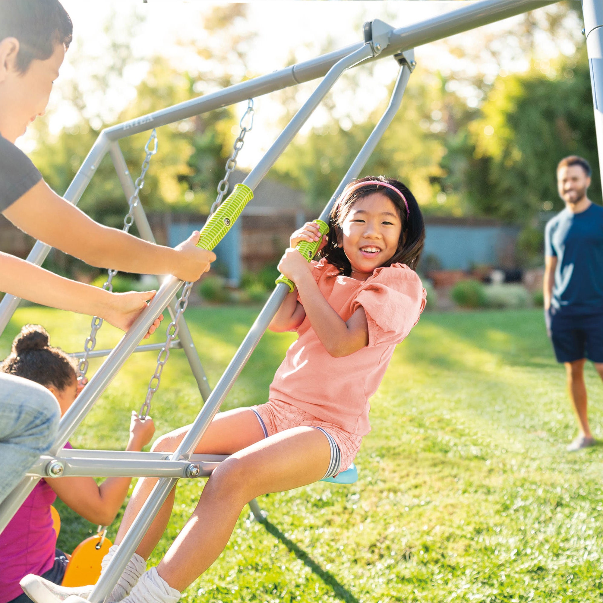 Balançoire de jardin avec 2 jeux, siège et chaise à bascule pour enfants 3-10 ans INTEX 44122 