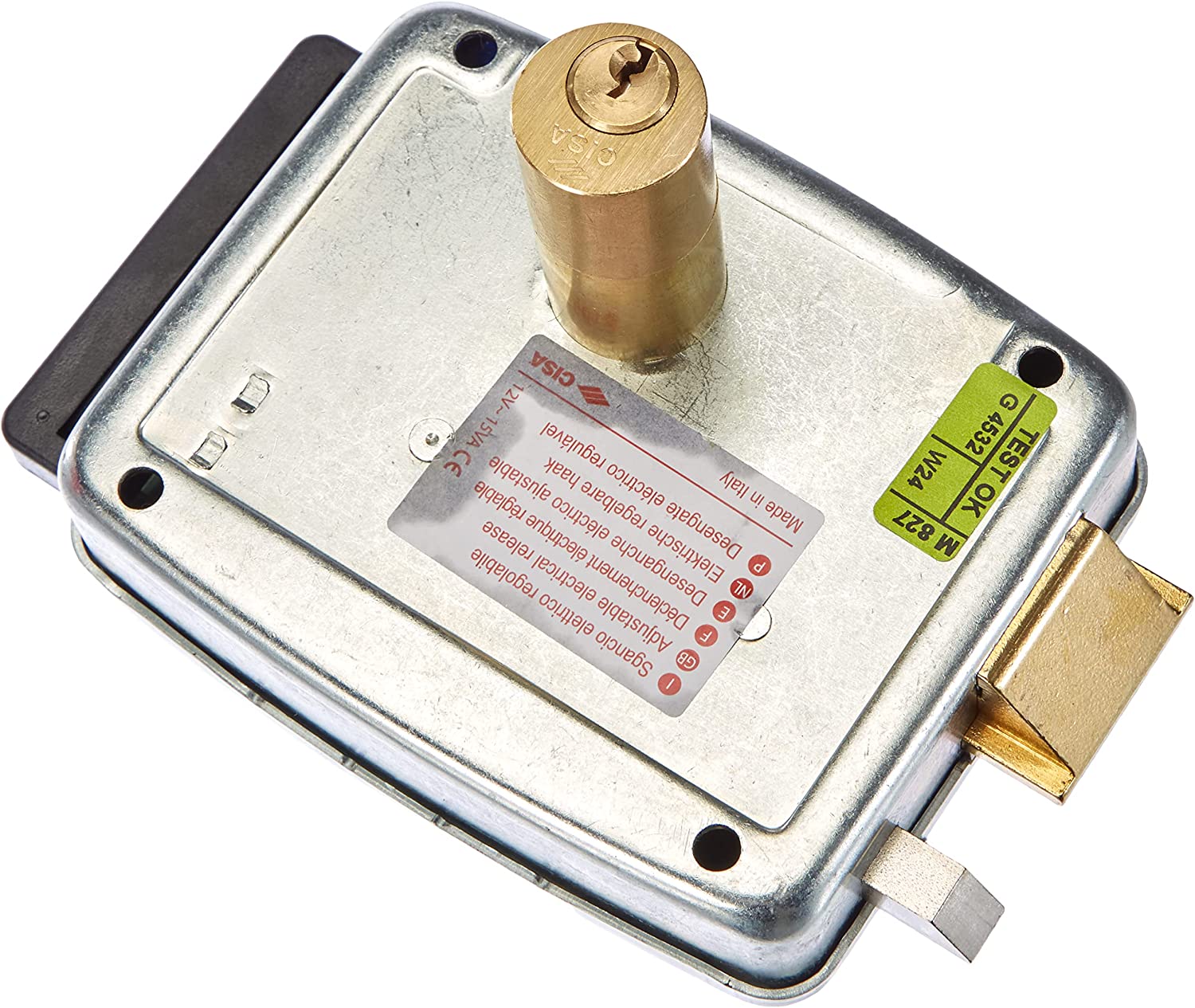 Serrure électrique à appliquer sur cylindre d'ouverture intérieure avec toit de protection CISA ART. 11721 