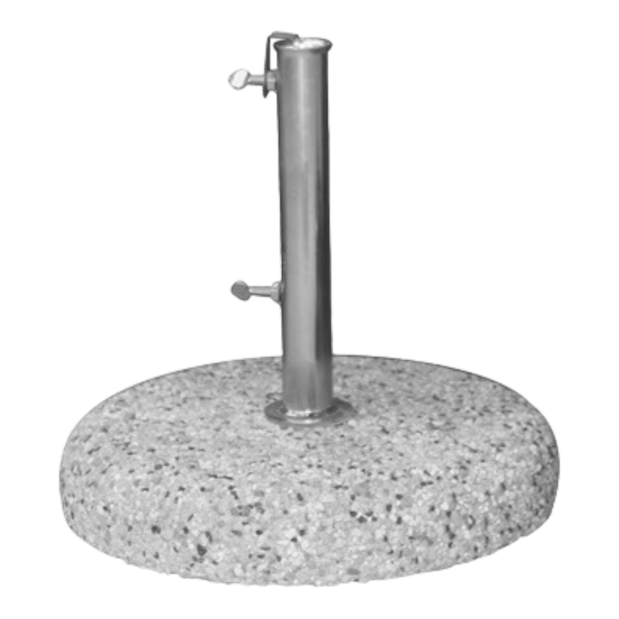 Socle de 35 kg en béton et gravier pour parasol à mât central