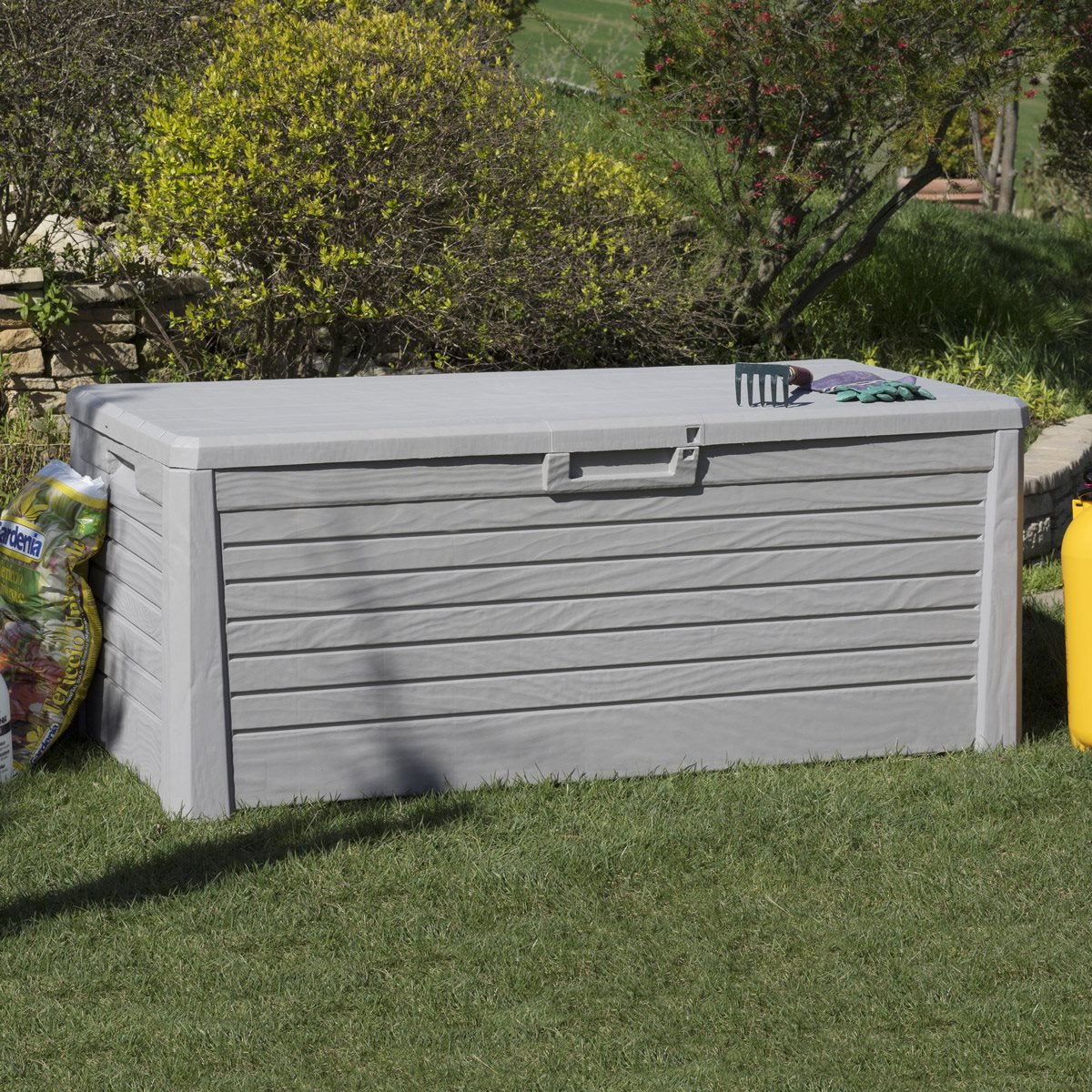 Coffre 147x72x60 coffre polyvalent en résine 550 lt Florida