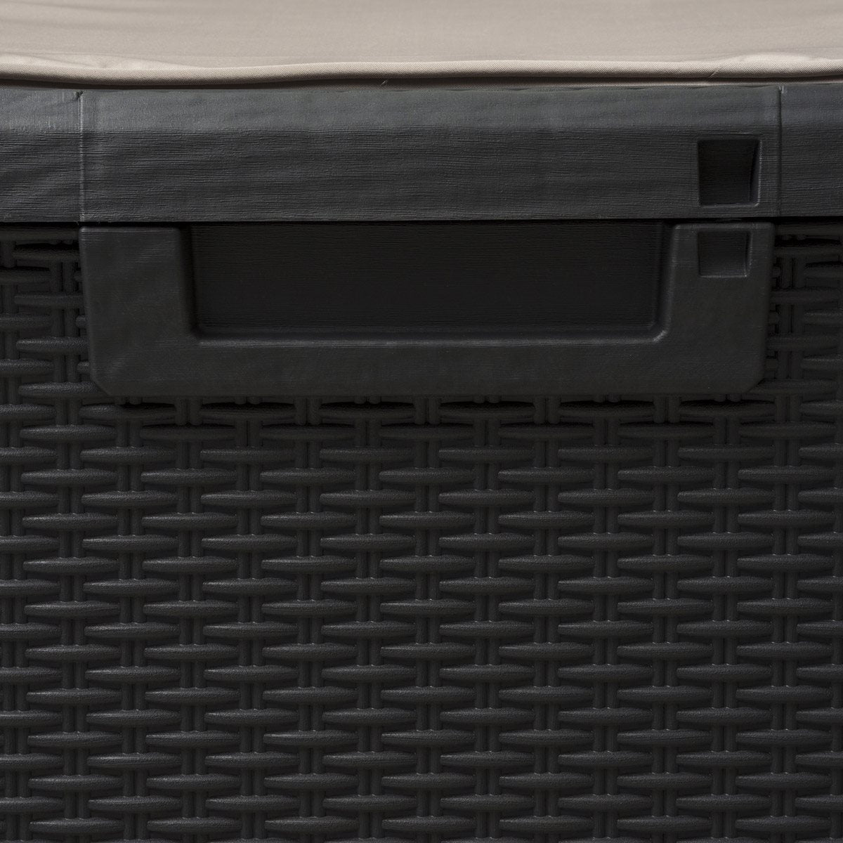 Coffre polyvalent en résine avec coussin d'extérieur 147x72x65 Santorini Plus