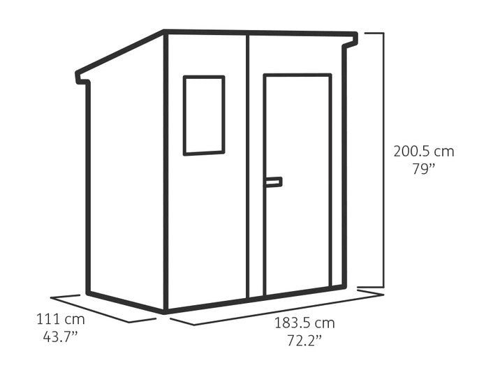 Abri de jardin en résine Garden Cottage L183xP111xH200 - Keter Manor Pent 6x4