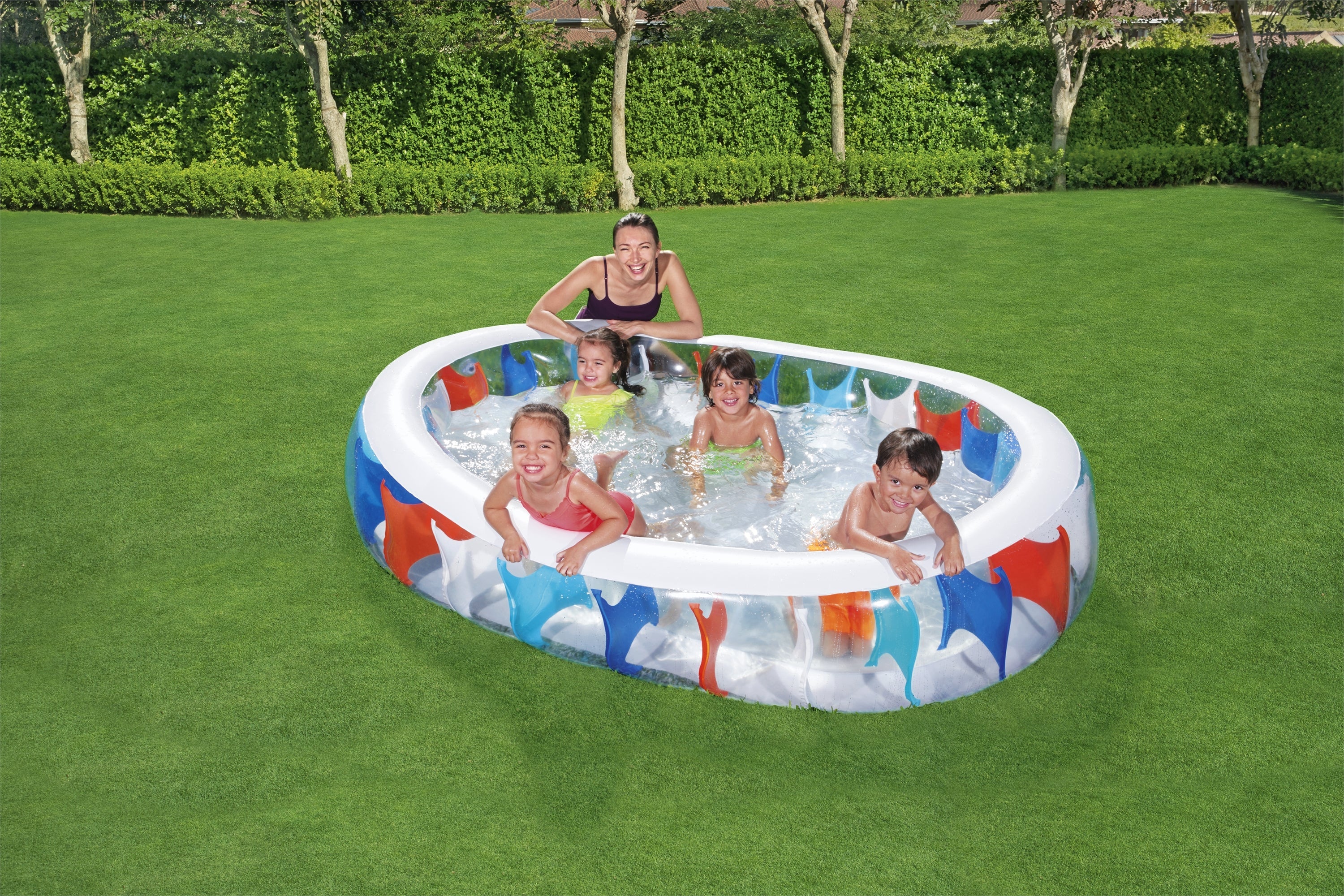 Piscine gonflable elliptique ovale familiale Bestway 54066