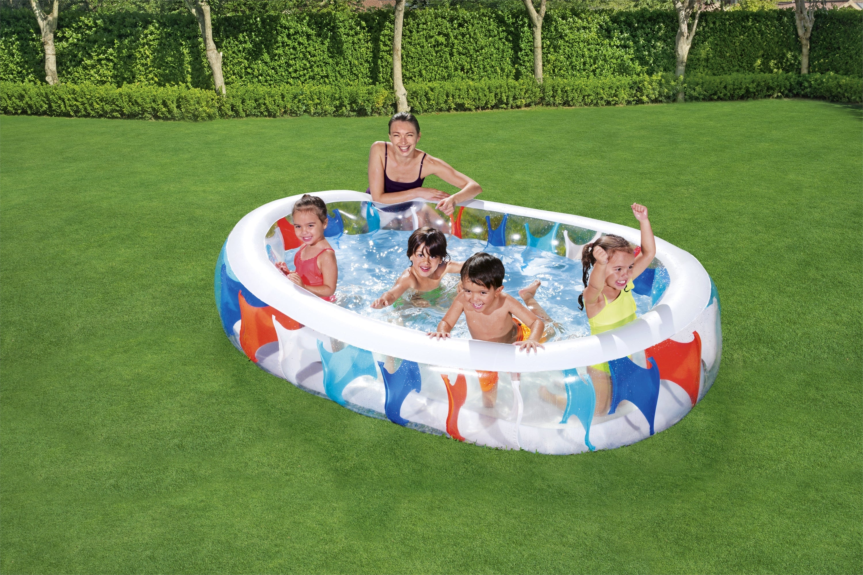 Piscine gonflable elliptique ovale familiale Bestway 54066