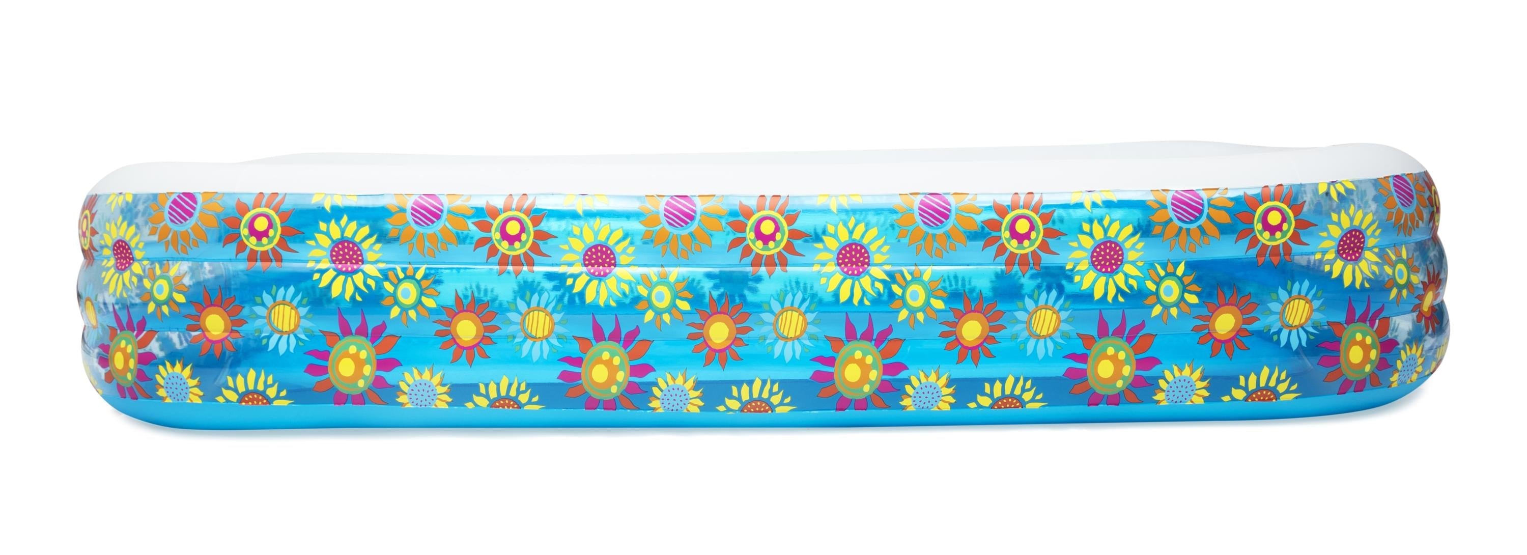 Piscine gonflable familiale rectangulaire avec décoration florale BestWay 54121 