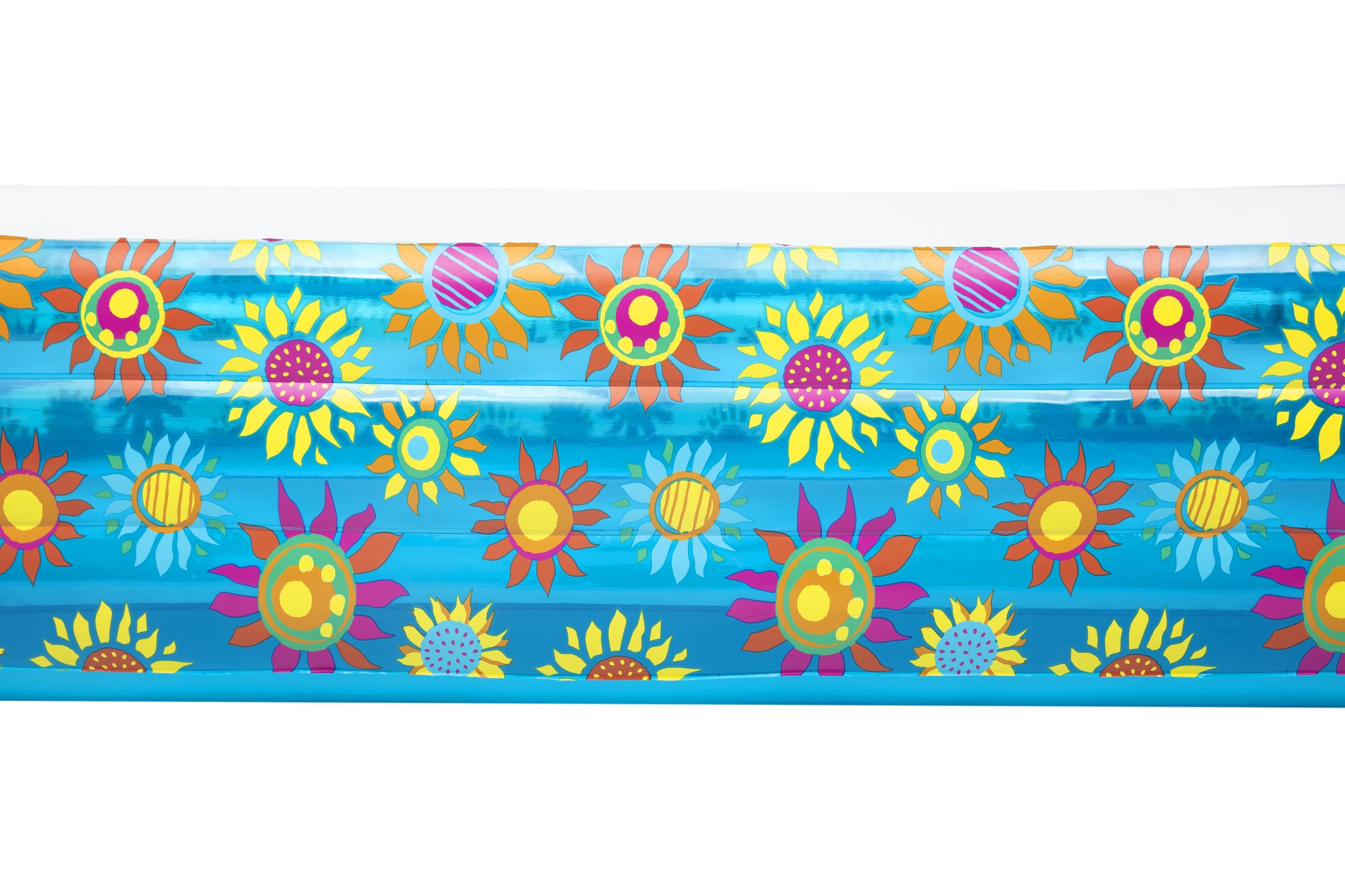 Piscine gonflable familiale rectangulaire avec décoration florale BestWay 54121 