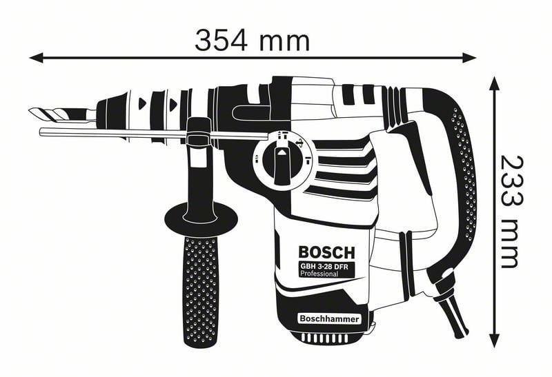 Marteau perforateur 800 W avec accessoire SDS+ BOSCH Professional GBH3-28DFR 