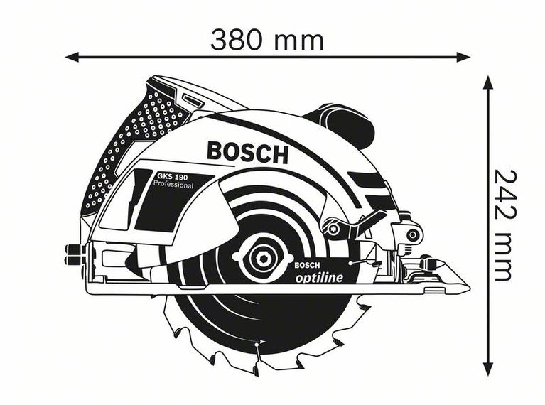 Scie circulaire filaire 1.400W lame 190mm BOSCH Professional GKS190