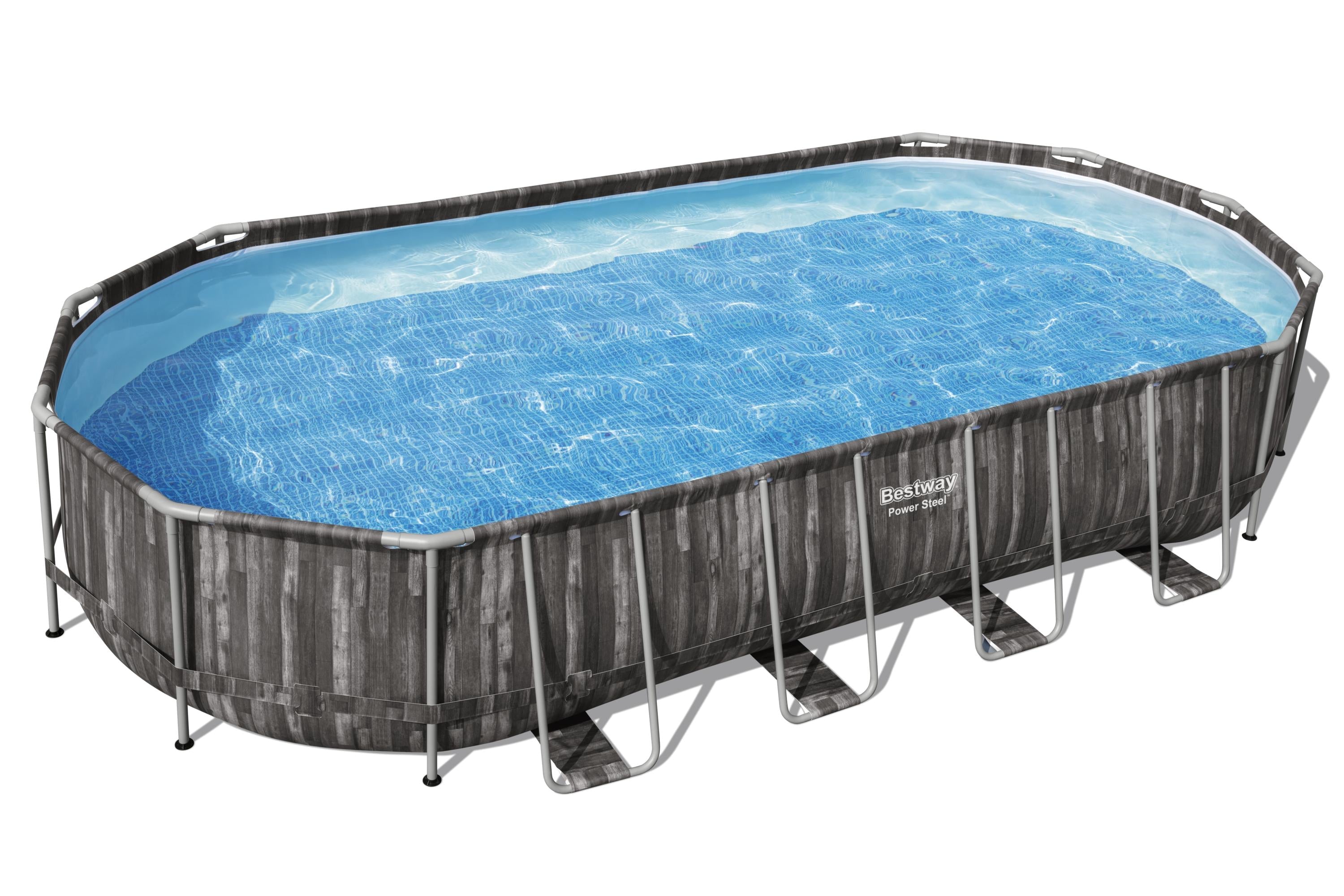 Piscine hors sol ovale Power Steel 732x366x122 cm Bestway 5611T 