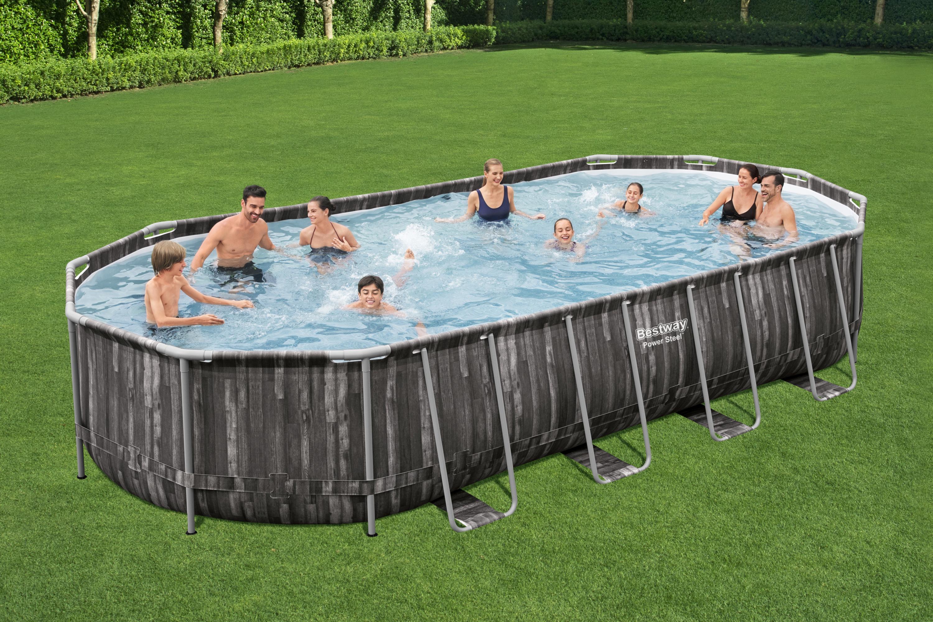 Piscine hors sol ovale Power Steel 732x366x122 cm Bestway 5611T 
