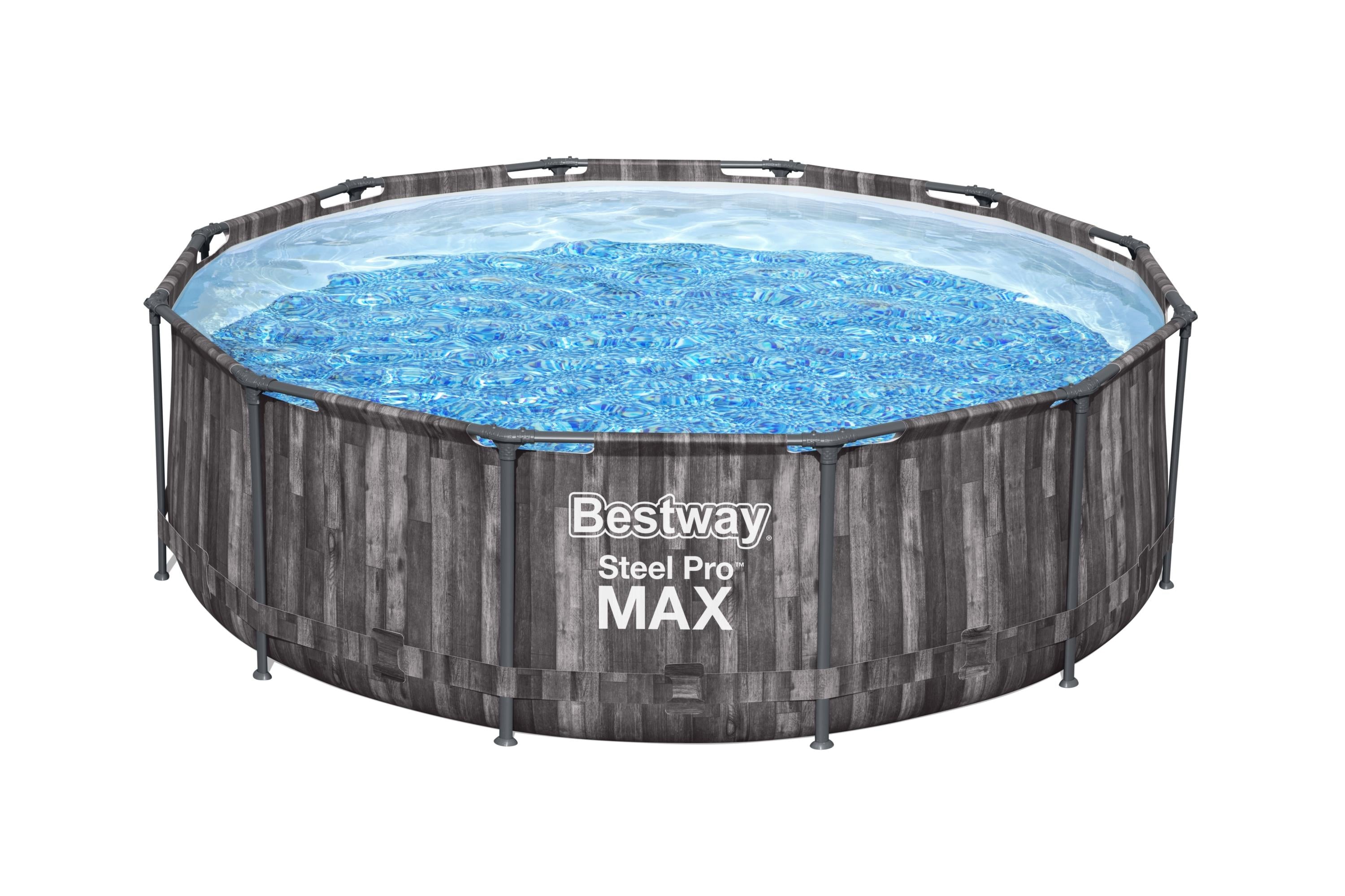 Piscine avec structure ronde effet bois Steel Pro MAX 366x100 cm Bestway 5614X