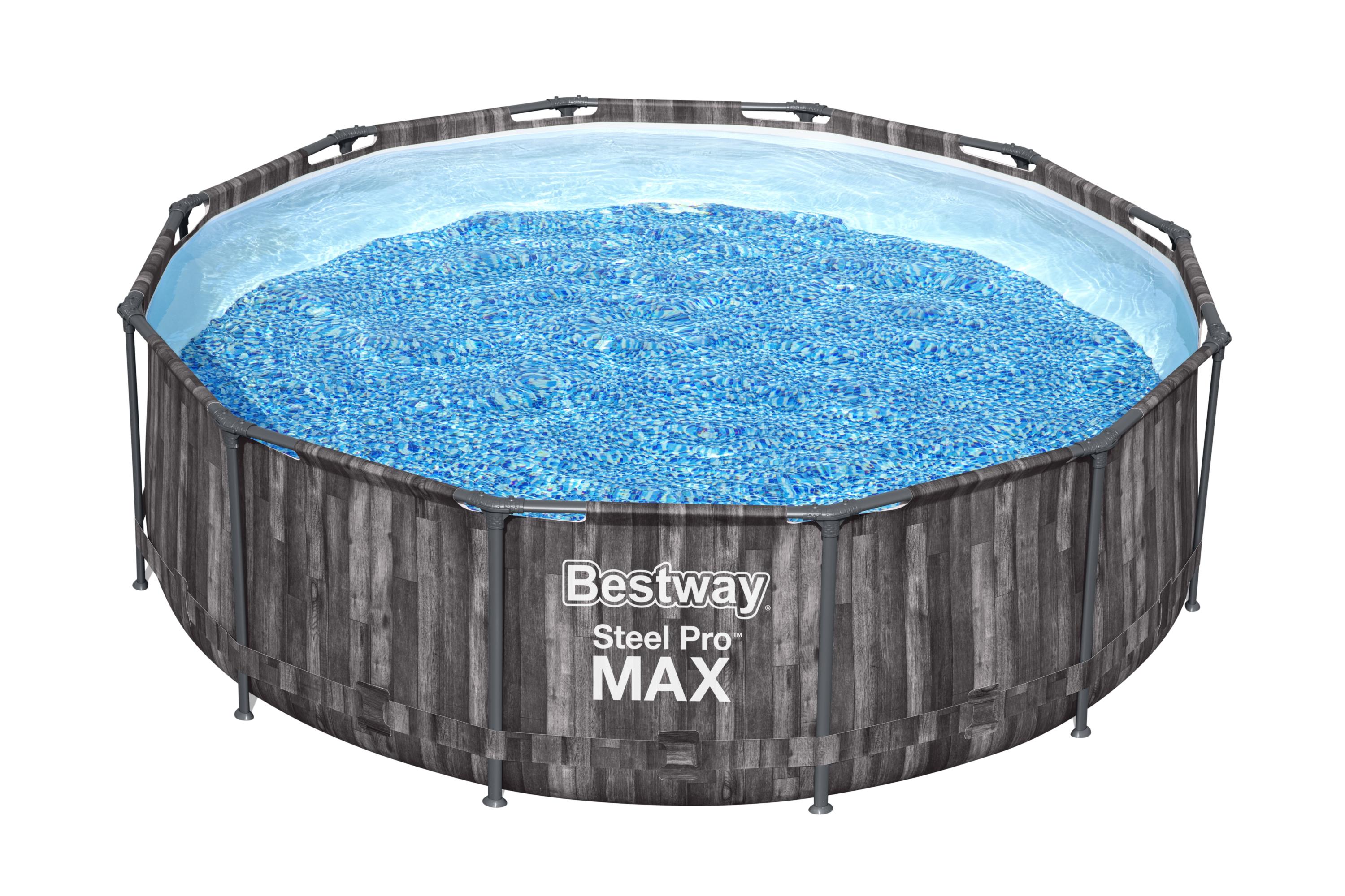 Piscine avec structure ronde effet bois Steel Pro MAX 366x100 cm Bestway 5614X