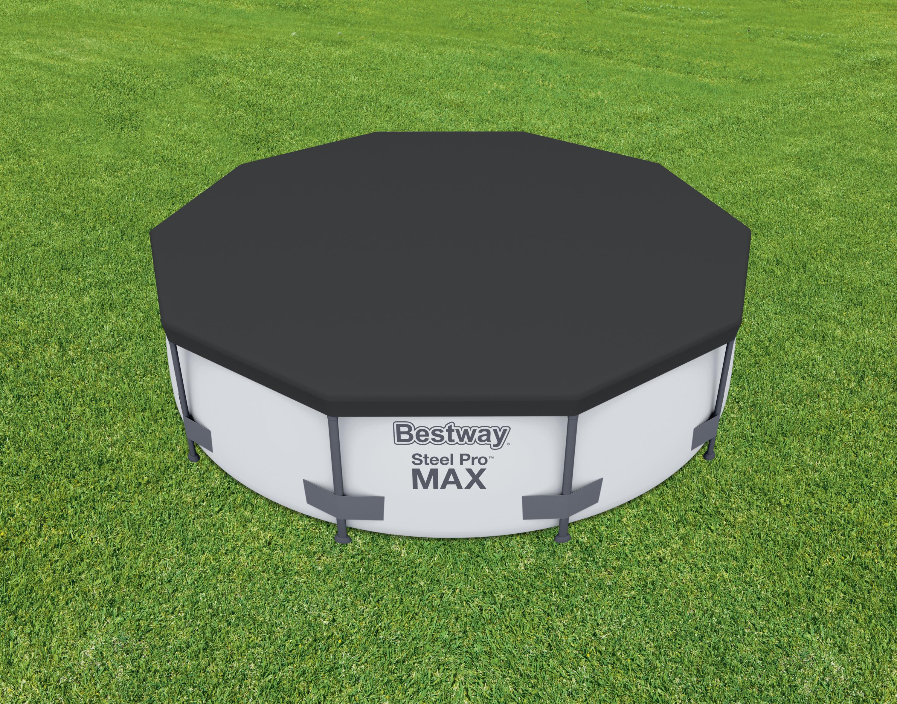 Toile de couverture pour piscine ronde diamètre 305 cm avec structure Bestway 58036