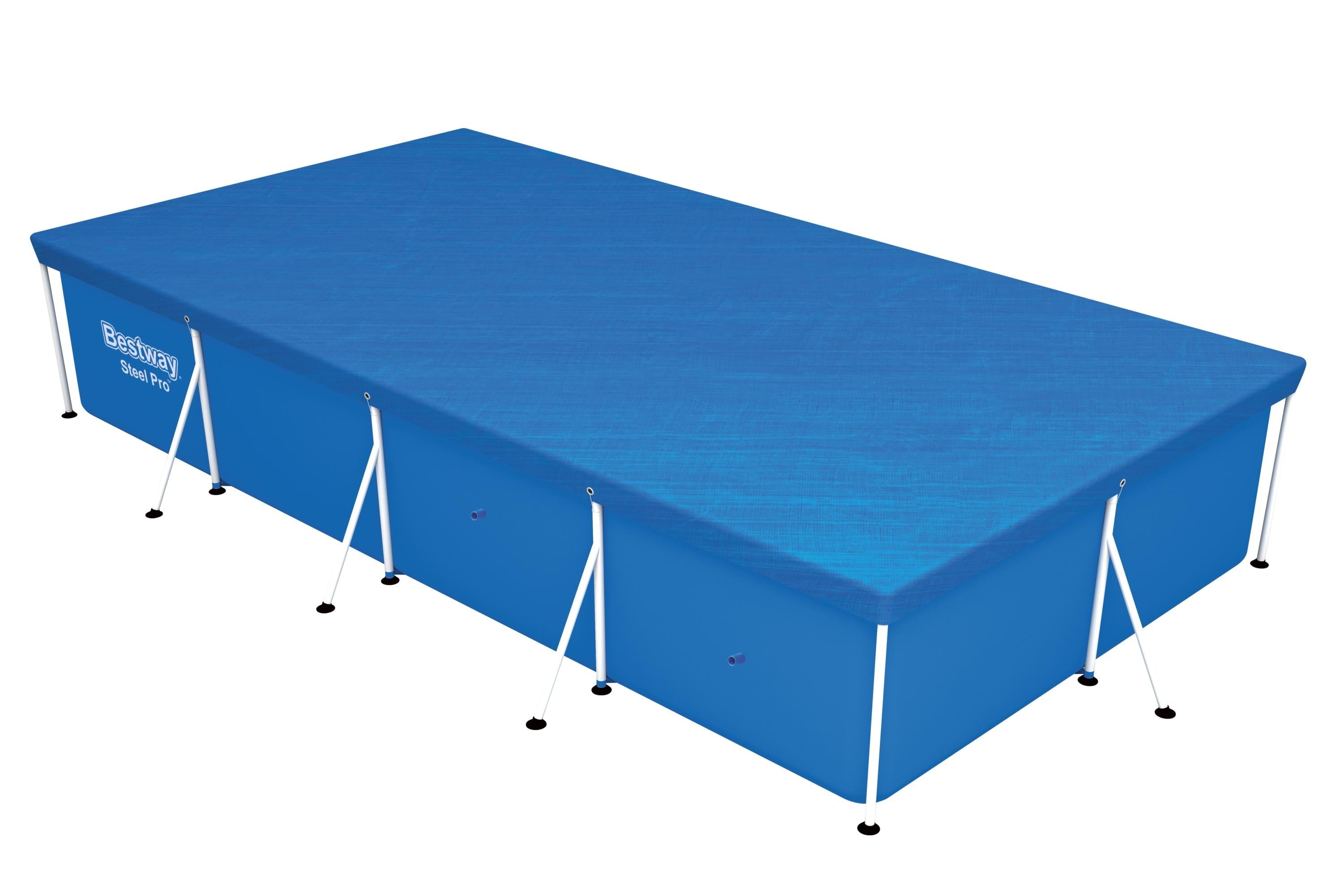 Couverture de piscine 400 x 200 à structure rectangulaire Bestway 58107 