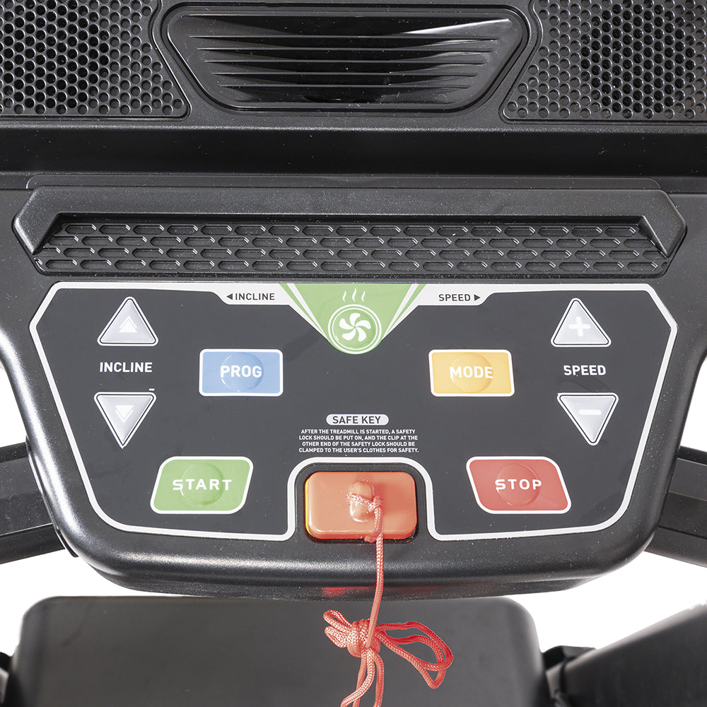 Tapis roulant électrique avec fente d'affichage numérique pour la lecture de musique USB et carte SD et ventilateur 12 programmes Everest FitLover