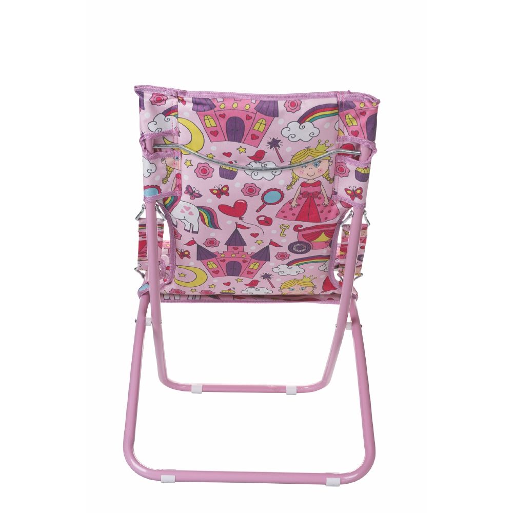 Transat de jardin ou de plage pour enfant avec structure en métal et assise en polyester 600D