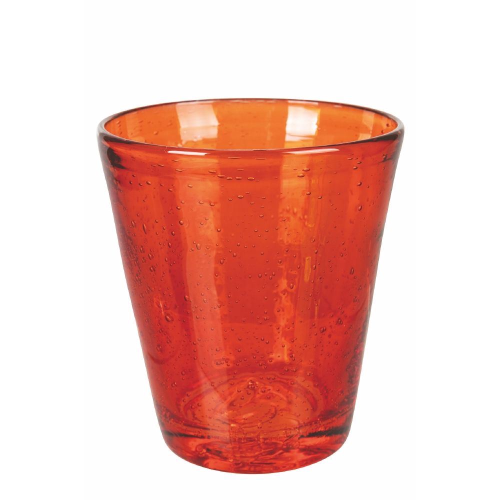 Set de 6 verres à eau 330 ml en pâte de verre soufflé Cancun Sunset