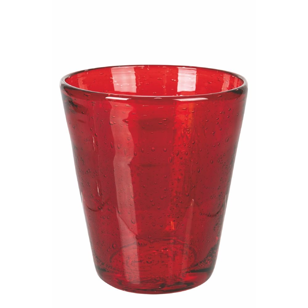 Set de 6 verres à eau 330 ml en pâte de verre soufflé Cancun Sunset