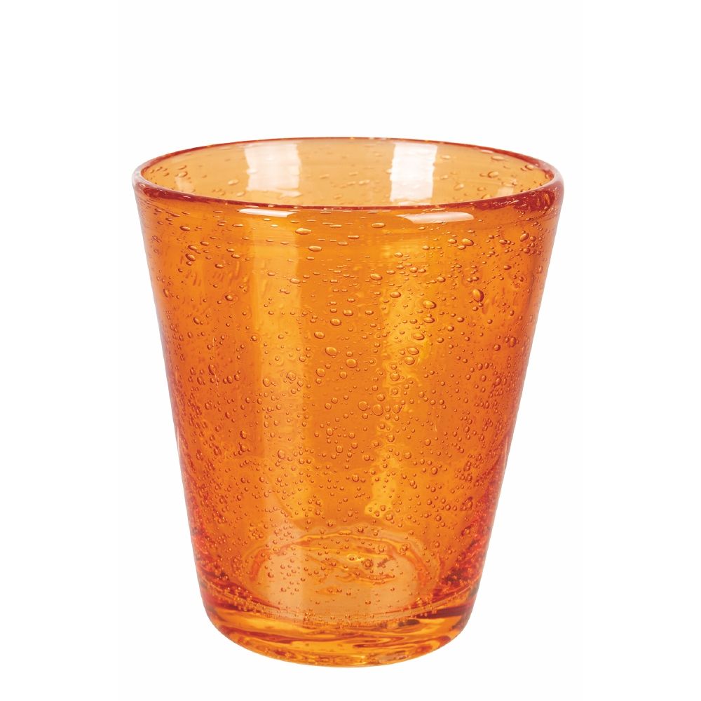 Set de 6 verres à eau 330 ml en pâte de verre soufflé Cancun Sunset