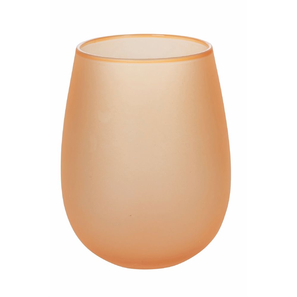 Lot de 6 verres à eau 600 ml givrés en verre Happy Hour Sunset