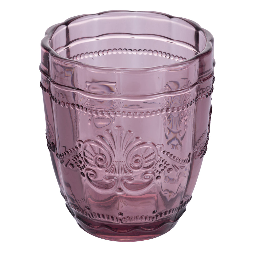 Coffret de 4 verres à eau 265 ml en verre à décor guilloché Syrah Provence