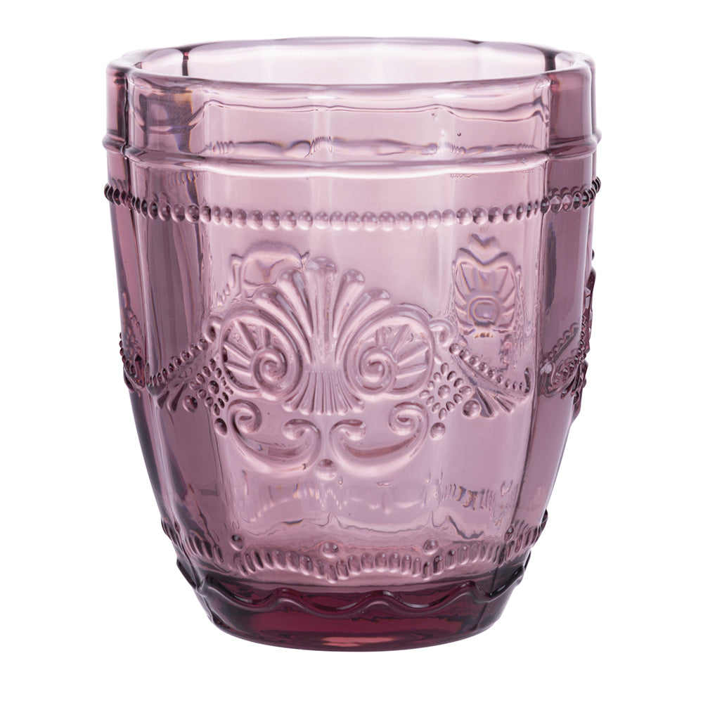 Coffret de 4 verres à eau 265 ml en verre à décor guilloché Syrah Provence