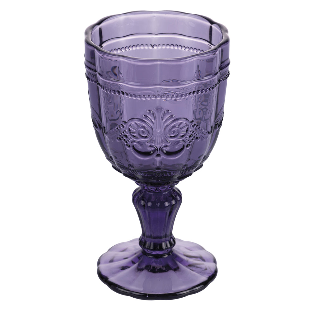 Coffret de 4 verres 265 ml en verre à décor guilloché Syrah Provence